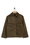 Max Studio Faux Suede Jacket In Green