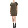 Max Studio Faux Suede Shift Dress In Loden-loden