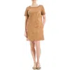 Max Studio Faux Suede Shift Dress In Vicuna-vicuna