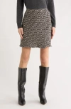 Max Studio Faux Wrap Bouclé Miniskirt