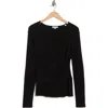 Max Studio Faux Wrap Knit Sweater In Black