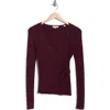 Max Studio Faux Wrap Knit Sweater In Brown