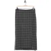 Max Studio Faux Wrap Midi Skirt In Gray