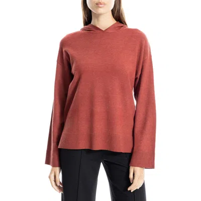 Max Studio Fine Gauge Hoodie In Hot Baked Apple