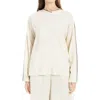 Max Studio Fine Gauge Hoodie In Ivory/black