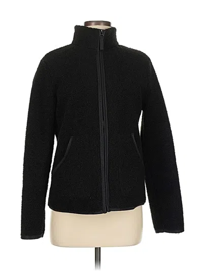 Pre-owned Max Studio Fleece Jacket In Black