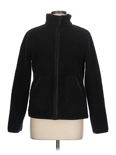 Pre-owned Max Studio Fleece Jacket In Black