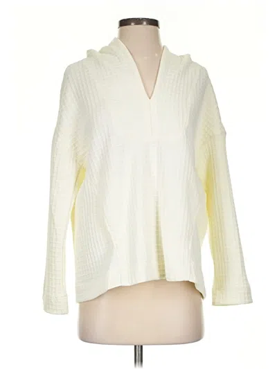 Pre-owned Max Studio Fleece Jacket In Ivory