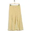 Max Studio Floral Georgette Godet Maxi Skirt In Yellow