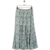 Max Studio Floral Georgette Godet Maxi Skirt