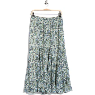 Max Studio Floral Georgette Godet Maxi Skirt