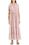 Max Studio Floral Maxi Dress In Cream/ Crl Deco Bloom