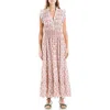 Max Studio Floral Maxi Dress In Cream/crl Deco Bloom