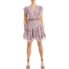 Max Studio Floral Ruffle Minidress In Multi