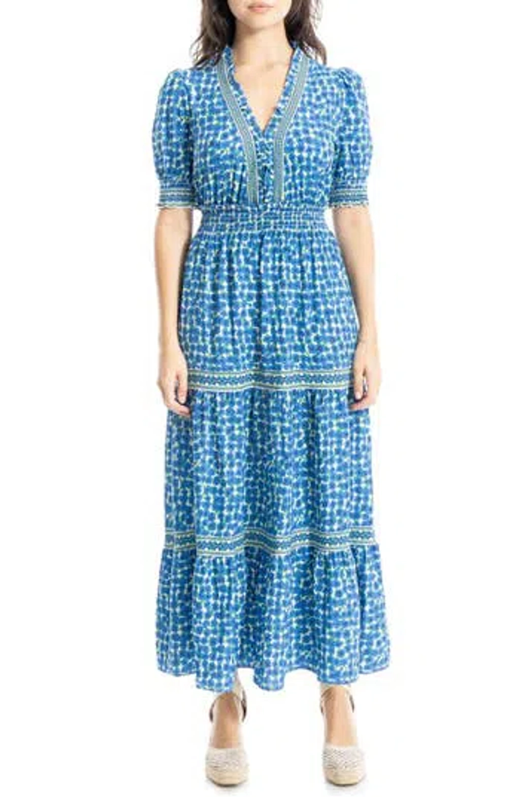 max studio tiered floral crepe maxi dress MAX Studio Crepe Tiered Maxi Dress | Elegant Flowing Styles That Flatter