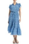 Max Studio Floral Tie Front Shirtdress
