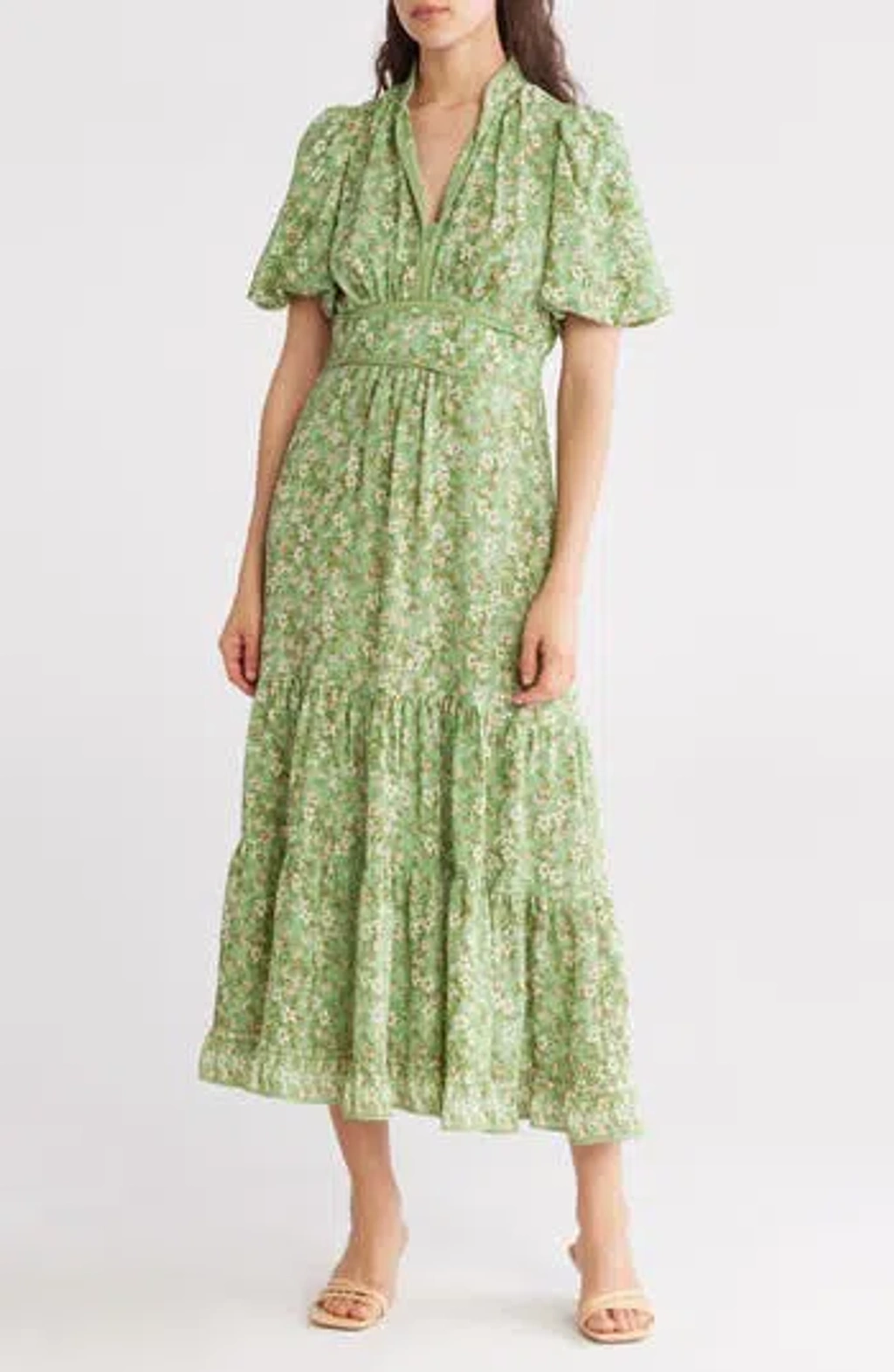 green emerald velvet dress Buy Max Studio Women's Ruffle Wrap Dress, Green Layered Medallion Panel,  Medium at Amazon.in