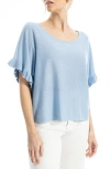 Max Studio Flutter Sleeve Sweater In Blue