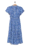 Shop Max Studio Flutter Sleeve Tiered Maxi Dress