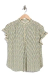 Max Studio Flutter Sleeve Top