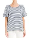 Max Studio Flutter Textured Knit Top In Multi