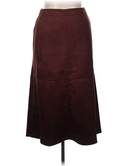 Pre-owned Max Studio Formal Skirt In Burgundy