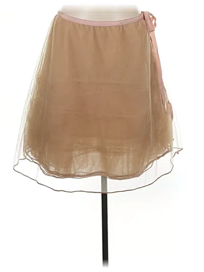 Pre-owned Max Studio Formal Skirt In Tan