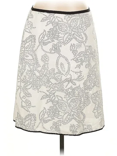 Pre-owned Max Studio Formal Skirt In White