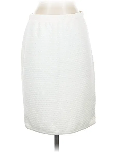 Pre-owned Max Studio Formal Skirt In White