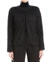 Max Studio Fringe Cardigan In Black