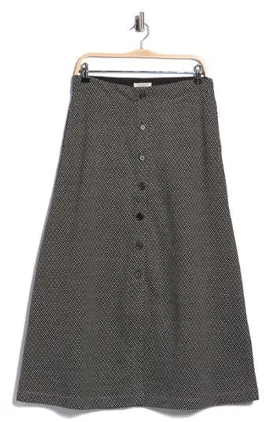 Max Studio Front Button Boot Skirt In Gray