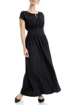 Max Studio Front Keyhole Maxi Dress In Black