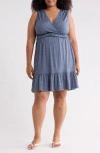 Max Studio Front Knot Tiered Dress In Multi