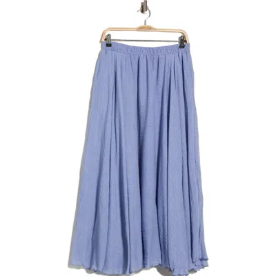 Max Studio Gauze Skirt In Blue