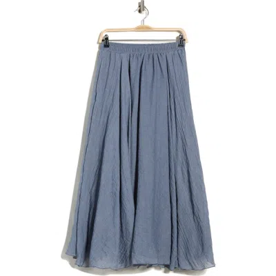 Max Studio Gauze Skirt In Blue