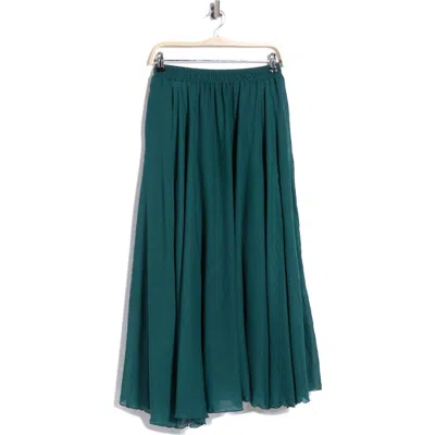 Max Studio Gauze Skirt In Deep Teal