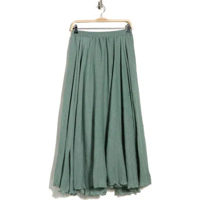 Max Studio Gauze Skirt In Green