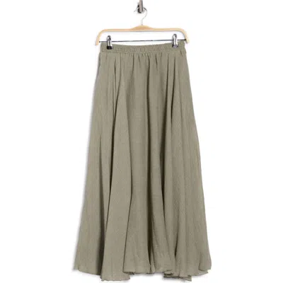 Max Studio Gauze Skirt In Green