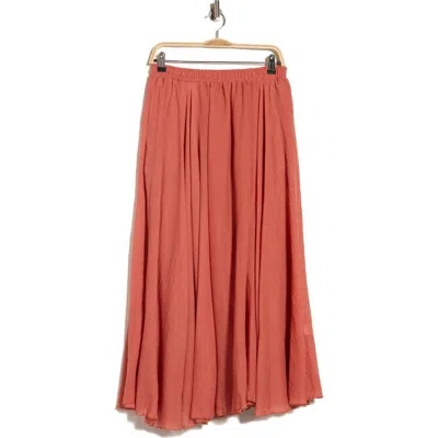 Max Studio Gauze Skirt In Brown