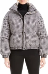 Max Studio Geo Print Puffer Jacket In Multi