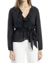 Max Studio Georgette Blouse In Black
