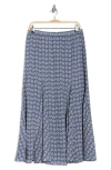 Max Studio Georgette Godet Maxi Skirt In Blue
