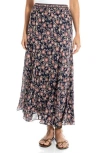 Max Studio Georgette Godet Maxi Skirt In Multi