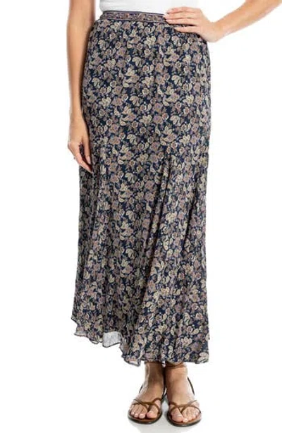 Max Studio Georgette Godet Maxi Skirt In Multi