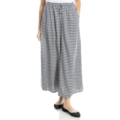 Max Studio Gingham Pull-on Maxi Skirt