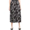 Max Studio Graduated Pleat Knee-length Midi Skirt In Black