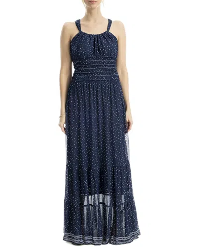 Max Studio Halter Nack Tiered Maxi Dress
