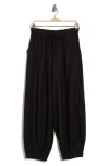 Max Studio Harem Linen Blend Pants In Black