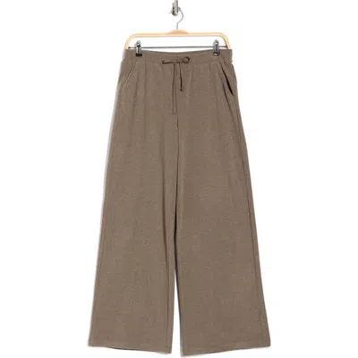 Max Studio Heather Knit Sweatpants In Brown
