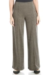 Max Studio Herringbone Wide Leg Pants In Black/camel Herringbone